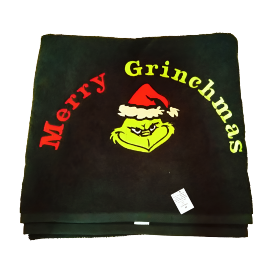 Grincs fürdőlepedő Merry Grinchmas _fekete